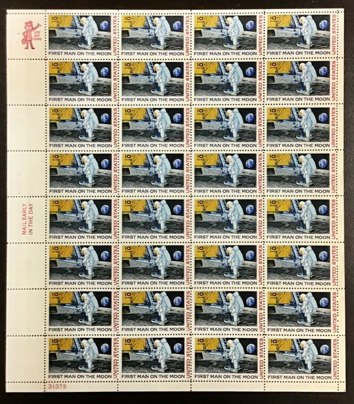 C-76  First Moon Landing  MNH 10 c  Sheet of 32 FV $3.20    1969