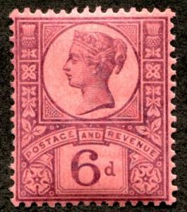 Great Britain 119 Mint LH, 6p violet rose, Victoria Jubilee