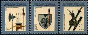HERRICKSTAMP ALBANIA Sc.# 1774-76 Skanderbeg