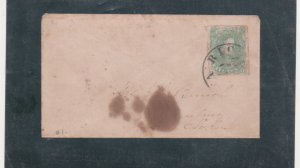 Confederate States Of America #1c Used On Cover wide Margins Richmond Va. to SC