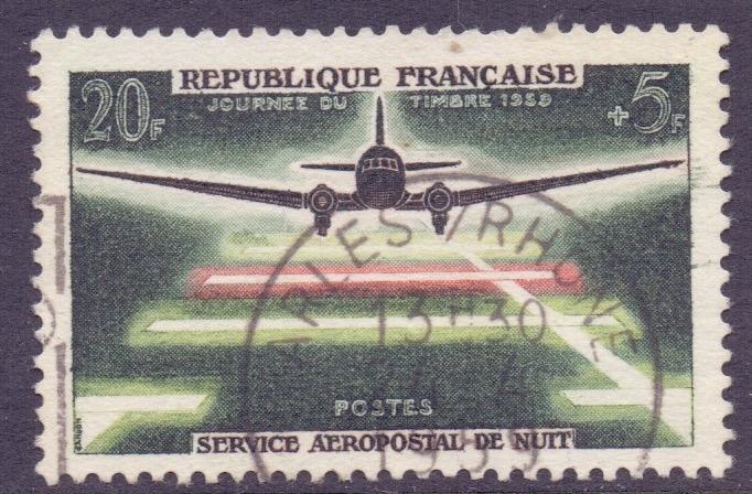 France SG1416 - YT 1196, 1959 Stamp Day 20 + 5ff used