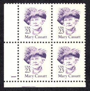 United States Scott #2181 Plate Block of 4 MINT NH OG, rich strong color.