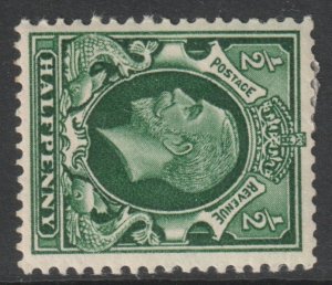 GB Scott 210a - SG439a, 1934 Photogravure 1/2d Sideways Watermark MH*