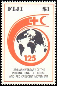 Fiji #599-602, Complete Set(4), 1989, Red Cross, Never Hinged