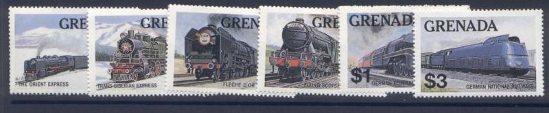 Grenada 1120-5 MNH Trains, Locomotives