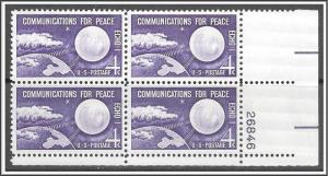US Plate Block #1173 Echo I MNH