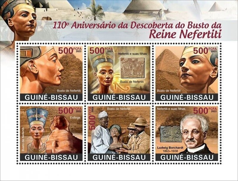2024/02- GUINEA BISSAU- THE BUST OF QUEEN NEFERTITI            6V    MNH **