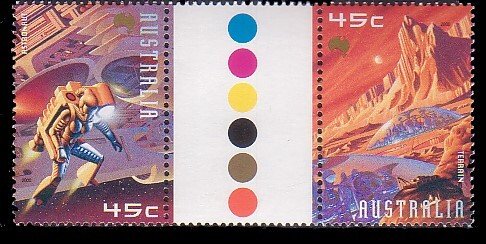 Australia 1910 - 1911 Gutter Pair MNH