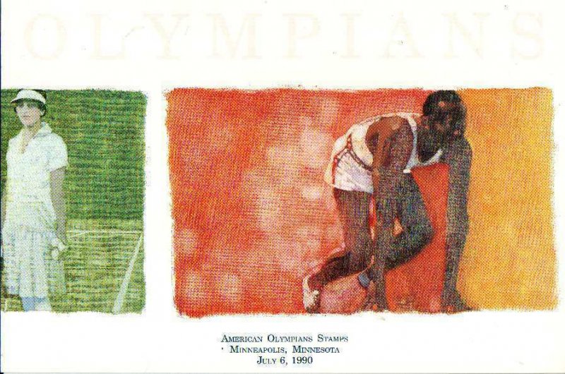 USPS CEREMONY PROGRAM 2500A Olympians 5 Stamps 
