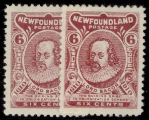 Canada - Newfoundland GV SG100 + 100a, 6c variety of types, M MNH. Cat £105.-