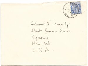 KENYA & UGANDA  cover postmark Nairobi, 24 Nov 1927 to USA