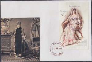 GAMBIA Sc# 2391 FDC S/S ACTRESS SARAH BERNHARDT