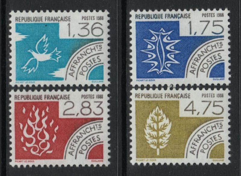 XG-O472 FRANCE - Precancels, 1988 Four Seasons, 4 Values MNH Set