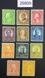 US STAMPS #632-642 MINT OG NH  LOT #26809