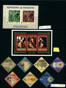 BURUNDI Stamps Nice Collection All MNH-Coin Stamps-Diamond Stamps - Christmas