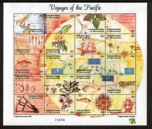 Micronesia 1999 - Voyage of the Pacific - Sheet of 20 Stamps - Scott #343 - MNH