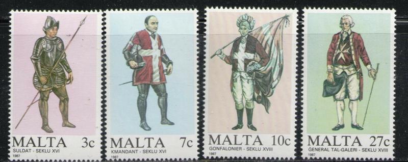 MALTA 1987 MNH SC.696/699 Military Uniforms