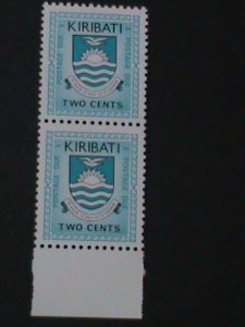 ​KIRIBATI 1981-SC# J2-POSTAGE DUE STAMPS-PAIRS MNH-LAST ONE-VERY FINE