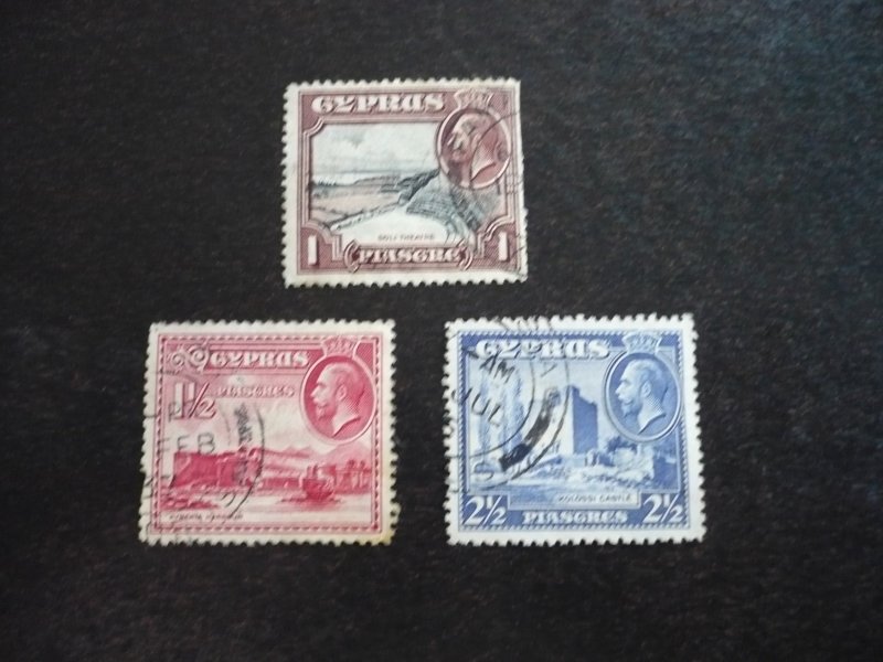 Stamps - Cyprus - Scott# 128-130 - Used Part Set of 3 Stamps