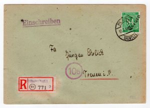 GERMANY SOVIET ZONE HOP BEZIRKSHANDSTEMPEL BEZIRK 41 1 x ON COVER EXPT BPP 203