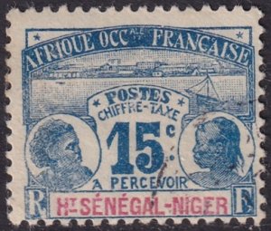 Upper Senegal & Niger 1906 Sc J3 postage due used light cancel