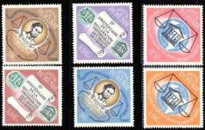 Burundi 1963 Scott 62-67 Human Rights Declaration 15th Anniversary MNH