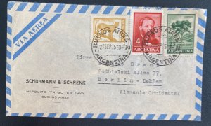 1965 Buenos Aires Argentina Airmail Commercial Cover To Berlin Germany