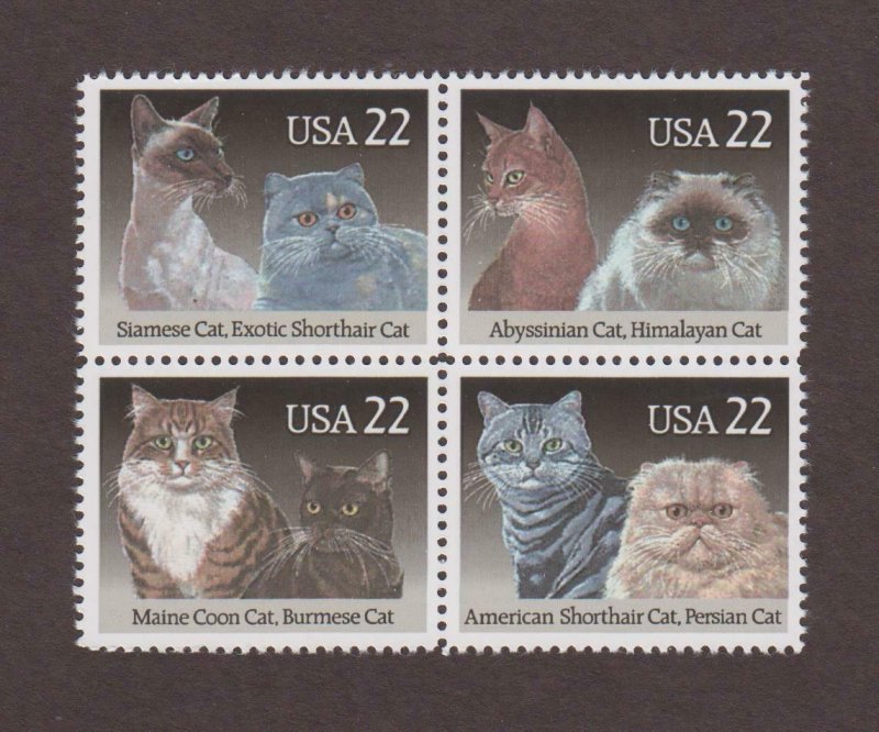 US,2372-75,CATS,VINTAGE 1980'S COLLECTION MINT NH,OG