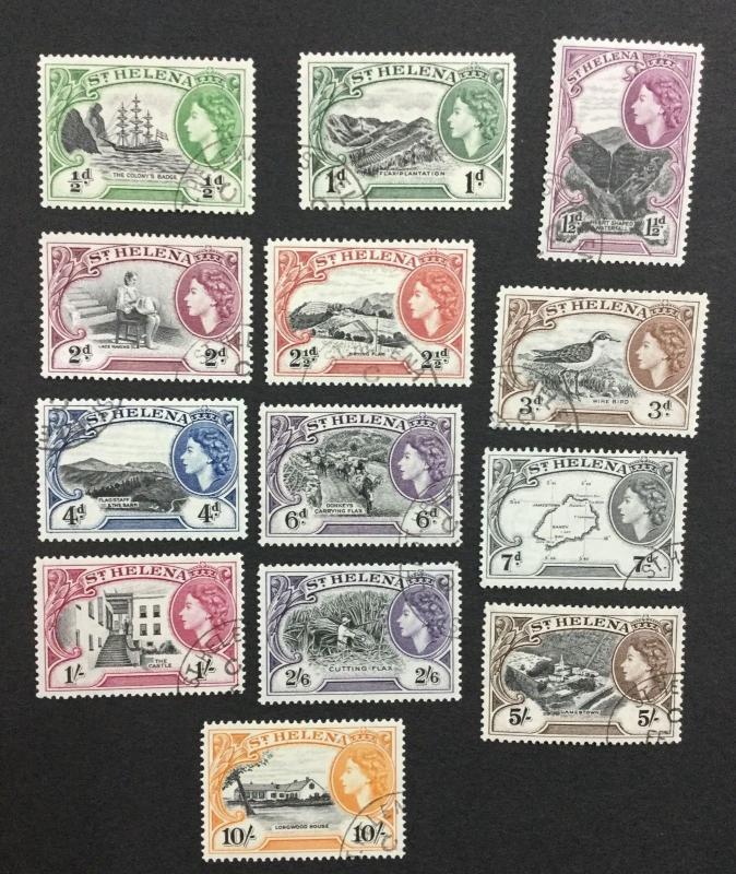 MOMEN: ST HELENA SG #153-165 USED £40 LOT #3527