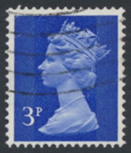 GB 3p  Machin SG X855  SC#  MH36 Used 2 phosphor bands see details & scans