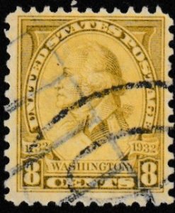 SC# 713 - (8c) - Washington Bicentennial, olive bister- Used single