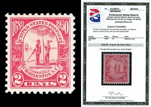 Scott 683 1930 2c Carolina-Charleston Mint Graded Superb 98 NH with PSE CERT