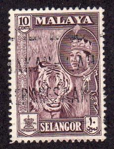 Malaya (Selangor) 107 - Used-NH  Tiger -scv $0.25