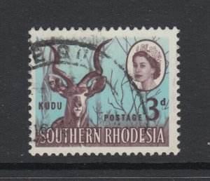 Southern Rhodesia, Scott 98 var (SG 95 var), used Malformed E (R. 16/10)