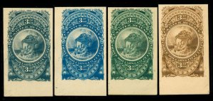 momen: US Stamps Turner Essay #76-A 4 Shades Corners