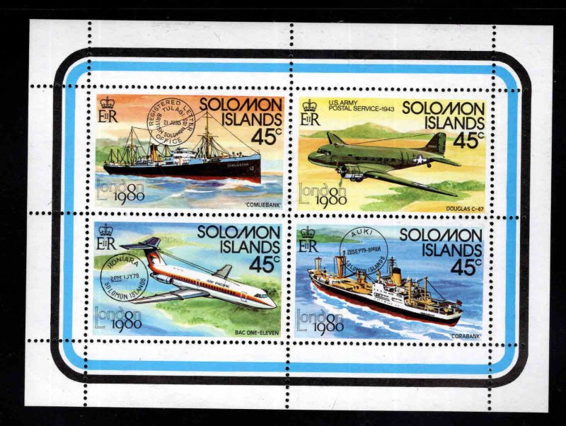 British Solomon Islands Scott 425  MNH** ship souvenir sheet