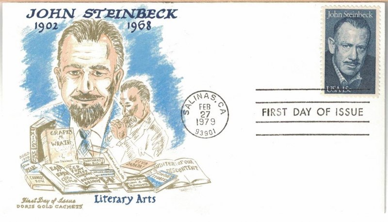 #1773, 15c John Steinbeck, Doris Gold cachet