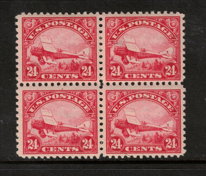 USA #C6 Very Fine Mint Block - Bottom Stamps Never Hinged Top Hinged