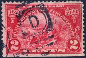 SC#615 2¢ Huguenot-Walloon Issue (1924) Used