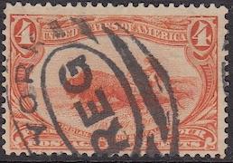 United States Trans-Mississippi #287, 4¢ used, CV $27.50