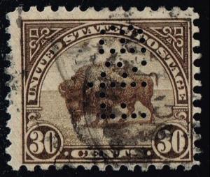 US #700 Bison; Used Perfin (0.25)