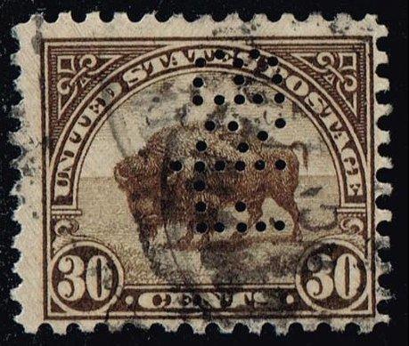 US #700 Bison; Used Perfin (0.25)