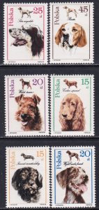 Poland 1989 Sc 2900-5 Dogs Stamp MNH