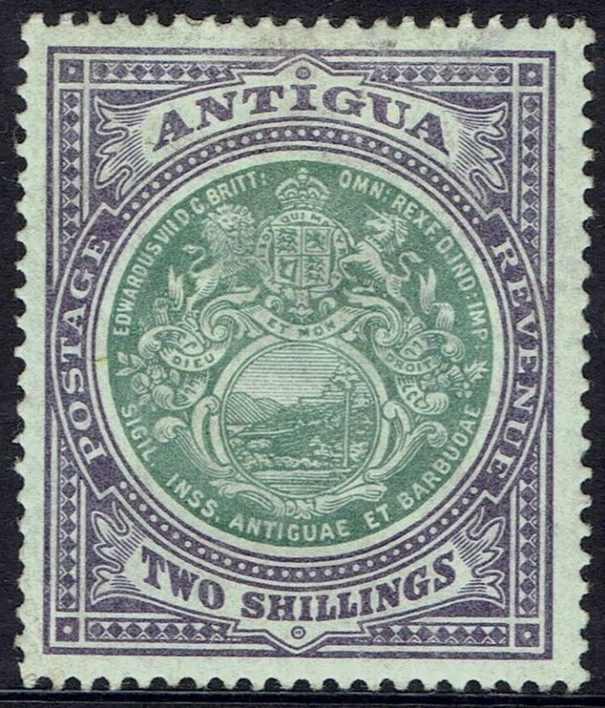 ANTIGUA 1903 ARMS 2/- WMK CROWN CC