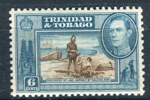 TRINIDAD TOBAGO; 1938 GVI Pictorial issue Mint MNH Unmounted Shade of 6c.