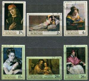 516 - BURUNDI 1968 - Paintings - Renoir-Rembrandt - Used Set