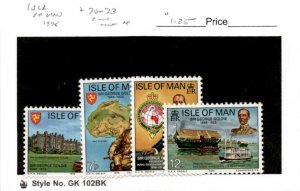 Isle of Man, Postage Stamp, #70-73 Mint NH, 1975 Sir George Goldie (AC)