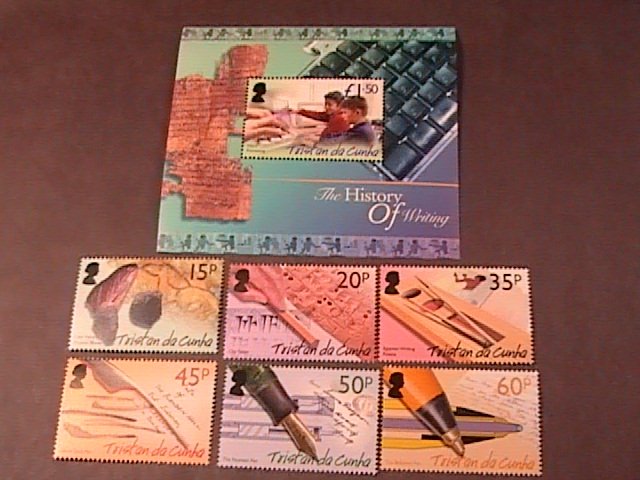 TRISTAN da CUNHA # 740-746 -MINT/NH-COMPLETE SET + SOUVENIR SHEET---2004