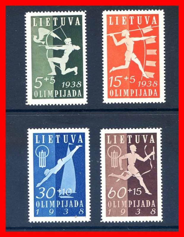 Lithuania 1938 #B43-B46, Sports Set Of 4  --  MNH