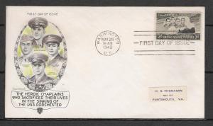 US #956 Four Chaplains Smartcraft FDC